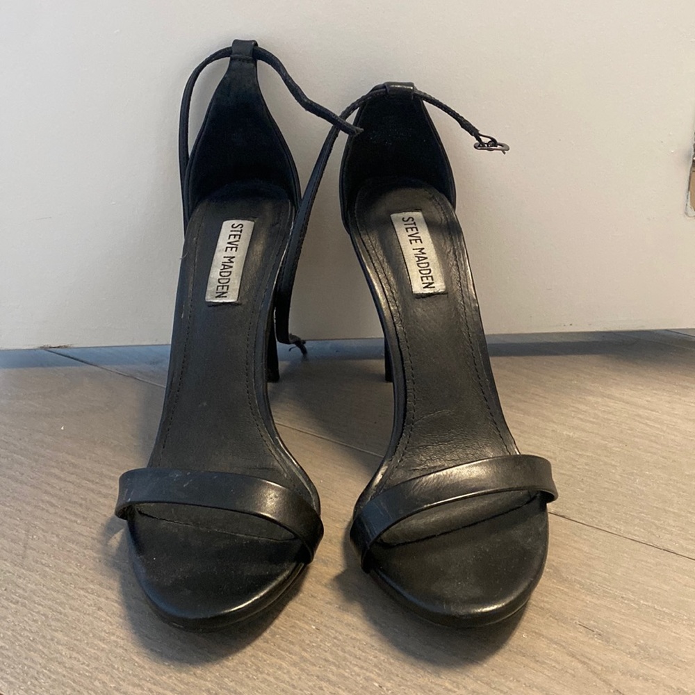 Black Steve Madden Strappy Heels